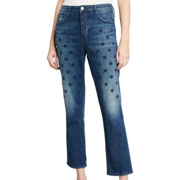Zadig & Voltaire x Brockenbow | Starseed Mid Rise Straight Leg Jeans 26 - Picture 2 of 14